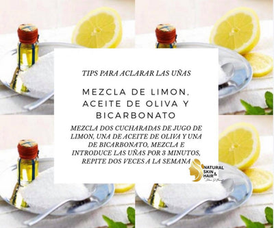 Limón, aceite de oliva y bicarbonato